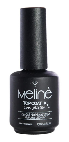 Esmalte Meline Semipermanente Top Coat Glitter Gel Uv/led