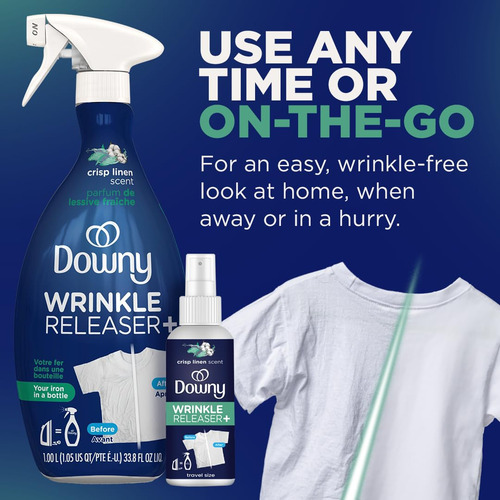 Spray Antirrugas Downy All In One, Pacote De 1 Litro Com 2