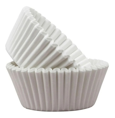 100 Forminha Papel Branca Cupcake Empada Nº0b Forneável Bax 