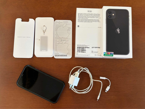 iPhone 11 64gb Negro, Lámina,carcasa,caja Y Otros