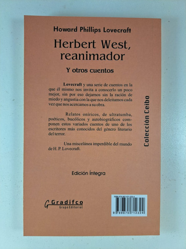 Herbert West, Reanimador Y Otros Cuentos, De H.p. Lovecraft.