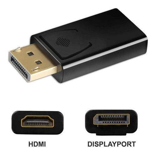Adaptador Display Port A Hdmi Pc Notebook Plug And Play