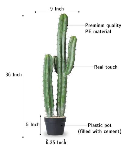 Anthouseplant Cactus Artificial De Cactus Grande Falso De 36