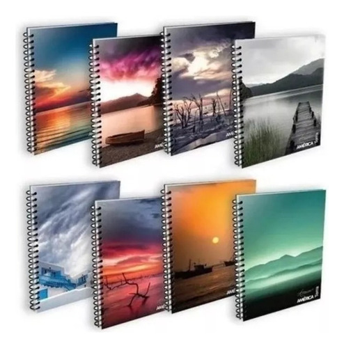 Cuaderno Universitario America 84 Hojas Pack X 5 Color Rayados