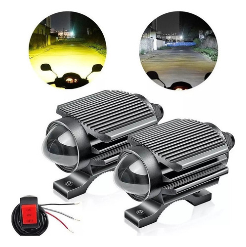 W Pair Headlamp Mile Motorcycle Led Auxiliary 70w Fog Lamp W