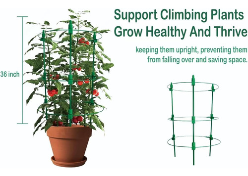 Jaulas Ajustables De Soporte Para Plantas De Tomate. Paqu...