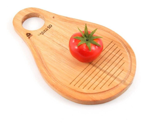 Imagen 2 de 7 de Tabla Madera Para Cortar Diseño Redondo