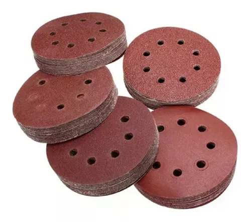 Lija Velcro Disco 125mm 8 Agujeros - Red 60 A 120 -x25u