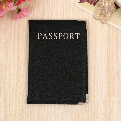 Funda De Piel Sintética Con Soporte Para Pasaporte, Color Vi