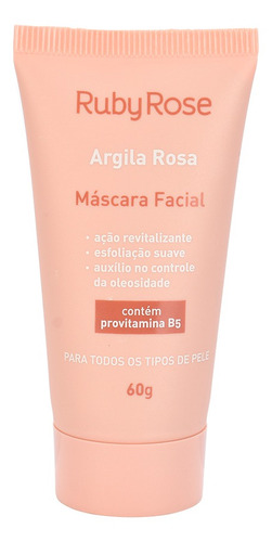 Argila Rosa Máscara Facial Ruby Rose Hb-404 60g Tipo de pele Mista