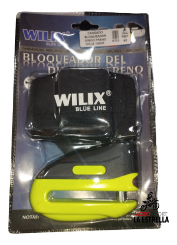 Candado Bloqueador Disco Freno Wilix 10 Mm 