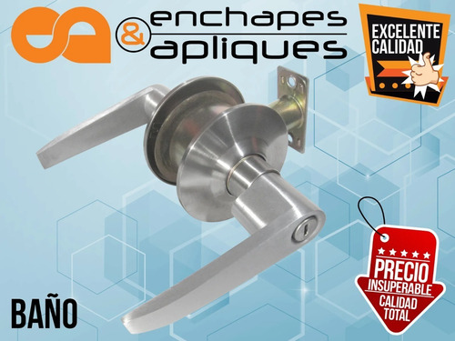 Imagen 2 de 3 de Chapa Manija Cadiz Inox - Baño