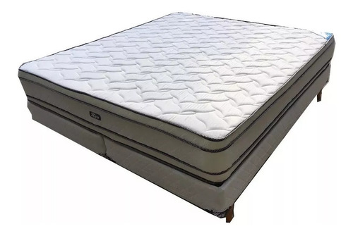 Colchon Sommier 2 X 2 Resortes Con Doble Pillow Somier