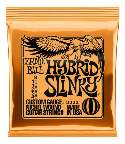 Cuerdas Guitarra Ernie Ball Slinky 2222 Hibryd 9-46