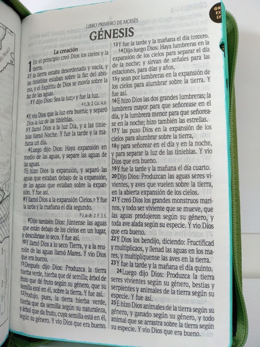 Imagen 8 de 10 de Biblia Letra Grande Rvr-1960 Con Índice Jeans Cierre Verde