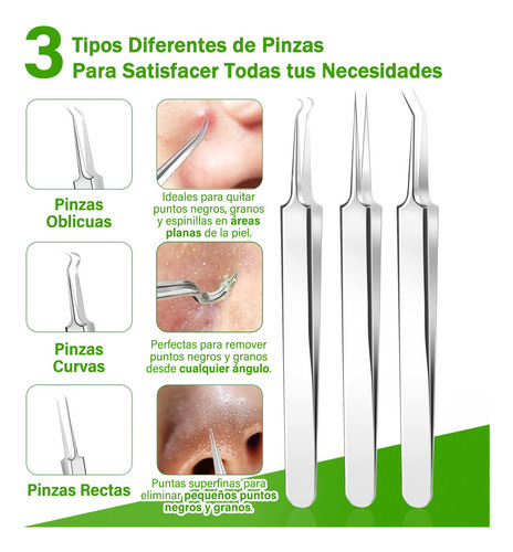 Kit Para Eliminar Putos Negros, Espinillas, 15 Piezas