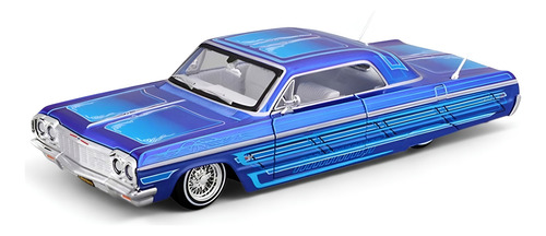 Hopping Low Rider 1964 Chevrolet Impala Ss 1/24 Escala Azul