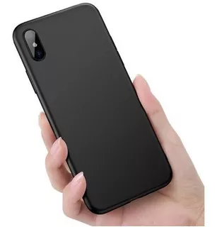 Capa Preta Fina Fosca Slim iPhone XS Max 6.5'' Compatível