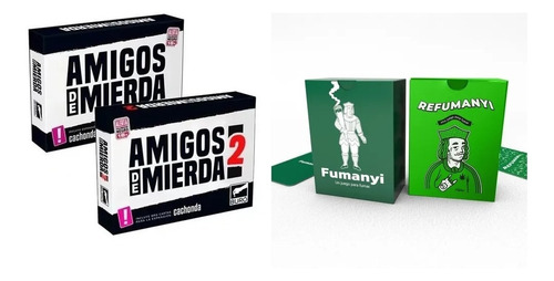 Combo Amigos De Mierda 1 Y 2  + Fumanyi + Refumanyi Bureau 