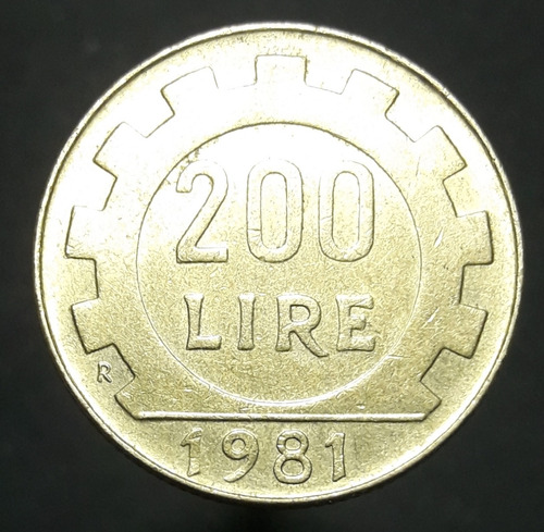 Moneda Italia 200 Liras 1991 