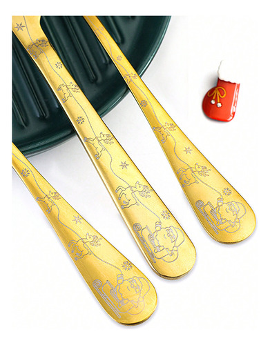 Cucharas De Vajilla, Vajilla Y Cubiertos Navideños, 4 Unidad
