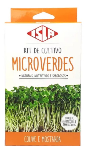 Kit Sementes De Microverdes Couve E Mostarda + Substrato