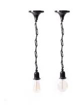 Comprar Colgantes Con Cadena Negro Florón Portalámp, Cable 60 Cm X 2