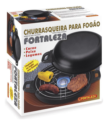 Churrasqueira Alumínio Antiaderente 26cm - Não Faz Fumaça
