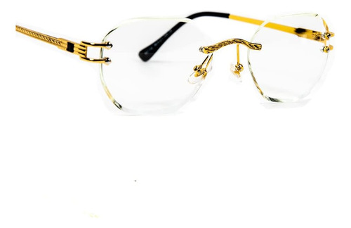 Gafas De Hip Hop Con Lentes Transparentes Sin Montura Retro 