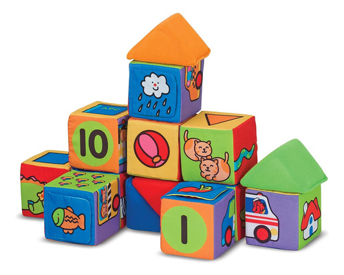 Juego De Bloques Blandos Melissa & Doug Combinar Y Constr...