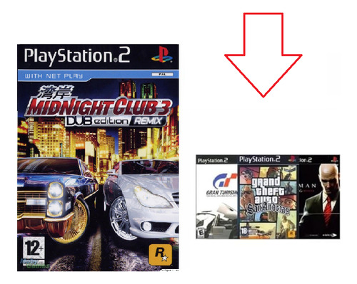 Midnight Club 3 + 4 Jogos Ps2 (Usado)