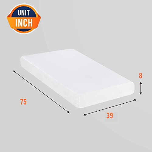 Colchón Fdw Twin 150x200 Cm Espuma Memoria 20 Cm Memory Foam
