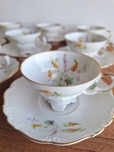 Dúo, Taza Y Plato De Té Porcelana Alemana Edelstein 1929-72