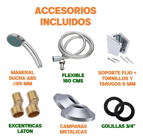 Monomando Llave Grifo Para Tina Ducha Modelo Colomba Taumm