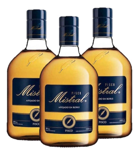 Pisco Mistral 35º 1 L X3uds.//envío Gratis