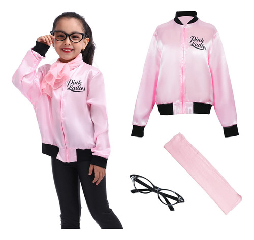 Leadtex Chaqueta Rosa De Los Anos 50 Para Mujer, Disfraz De 