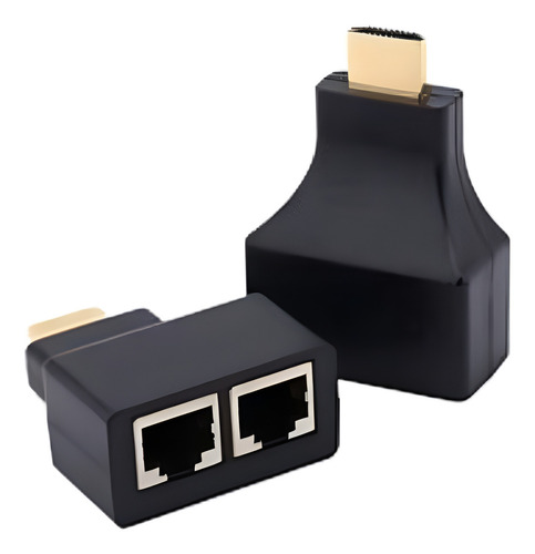 Extensor Hdmi 3d 30 Metros Via Cabo De Rede Utp Rj45 Cat5e/6
