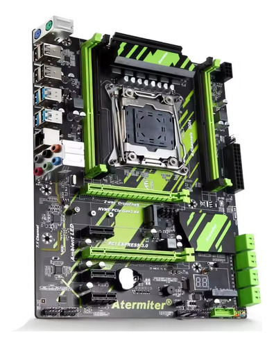 Placa Mae X99-lv Atx Atermiter Green 4 Bancos Memoria Ddr4