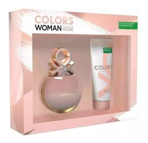 Set Benetton Colors Rose 2pz 80ml Edt Spray - Mujer