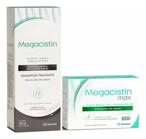 Megacistin Combo Max X30 Comprimidos + Shampoo 200ml