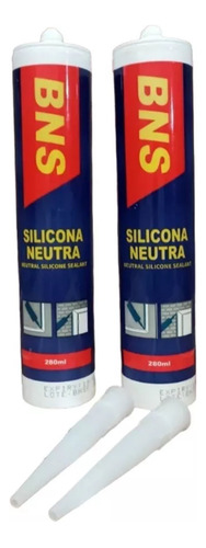 Silicona Neutra Transparente Antihongo 280ml. X6 Pomos