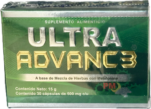 Ultra Advanc3 Verde Pm 30 Caps Concilia Sueño Sabor Sin Sabor