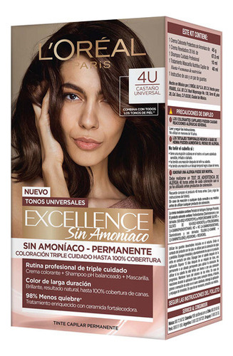 Tinte Para Cabello L'oréal Excellence 7u Rubio Universal