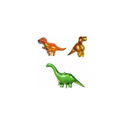 Combo 3 Globos Dinosaurios Gigantes De 90cm Metalizados