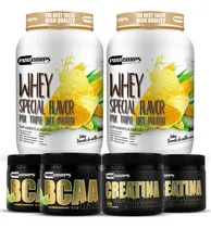 Comprar Combo 2 Whey 3w 900g + 2 Bcaa + 2 Creatina Sabor Creme De Baunilha