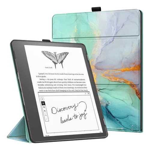 Custodia Per Kindle Scribe 10,2 Pollici (2024/2022) - Cover Protettiva Con Supporto, Porta Penna E Sveglia Automatica, Nera