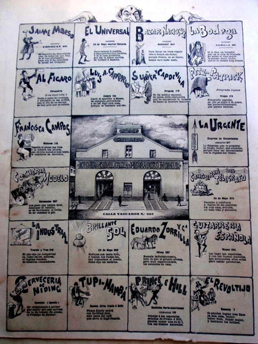 1890 Caricatura Jose Maria Muñoz, Turf Cocheria Modelo (Usado)