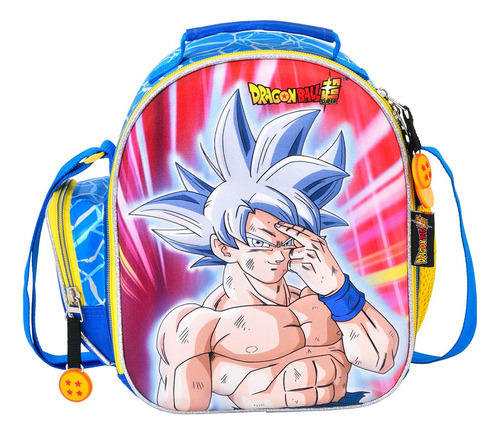 Lonchera Escolar Dragon Ball Super Goku Ultra Instinto Orig Color Azul