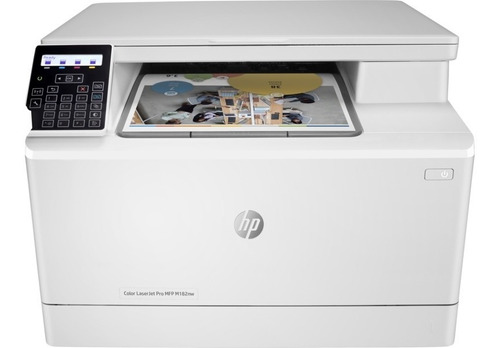 Impresora a color  multifunción HP LaserJet Pro M182nw con wifi blanca 110V - 127V