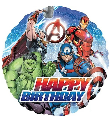 1pz Globo Metálico Avengers Vengadores Superheroe 17in 0ave0